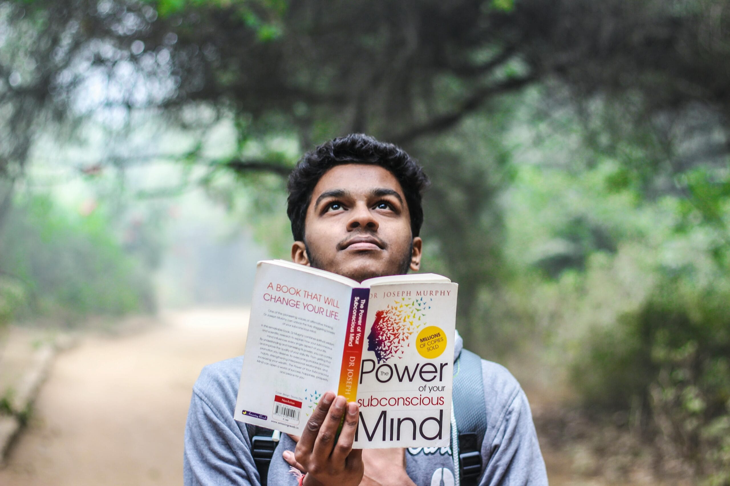 A man reading a book