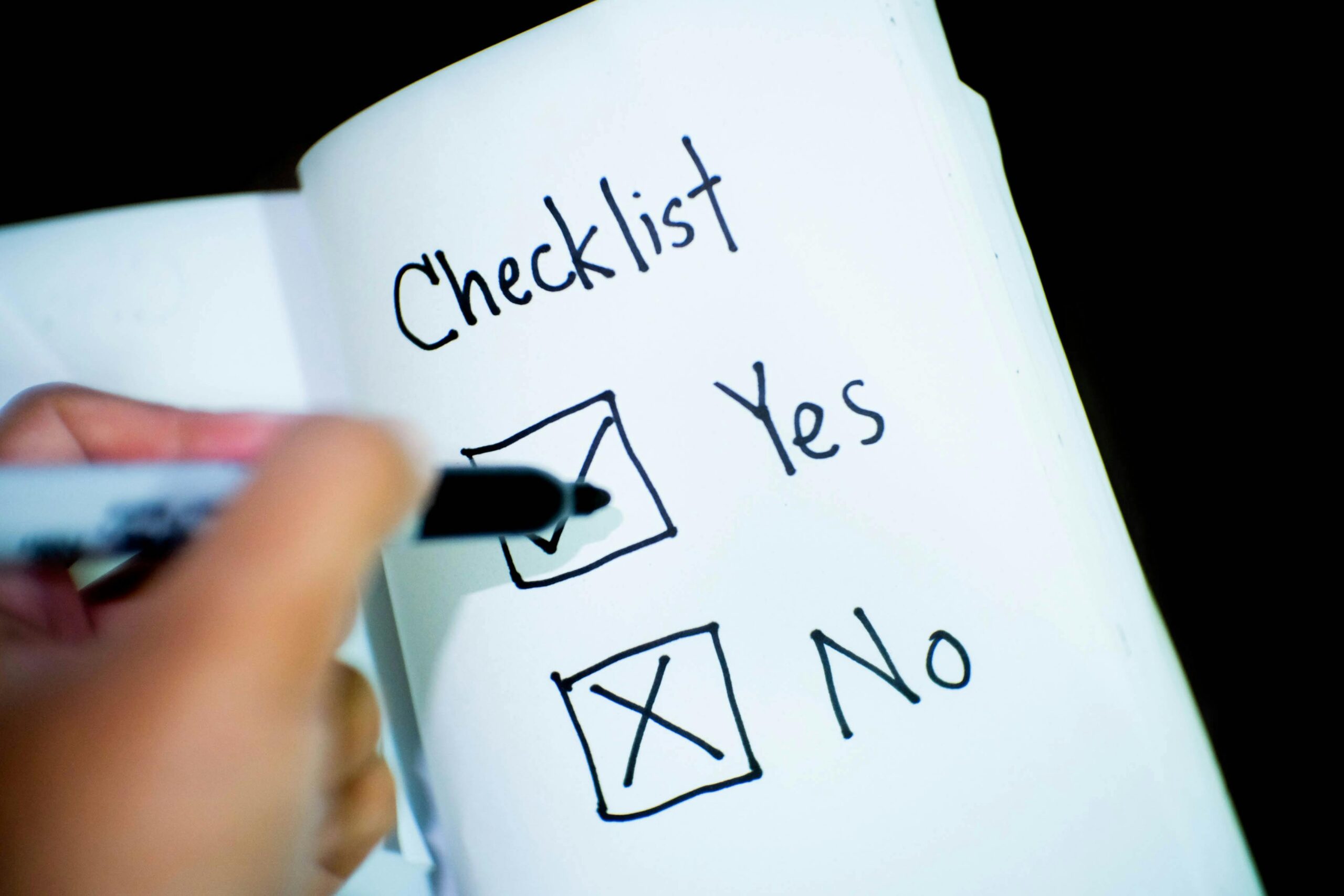 Yes/No chacklist