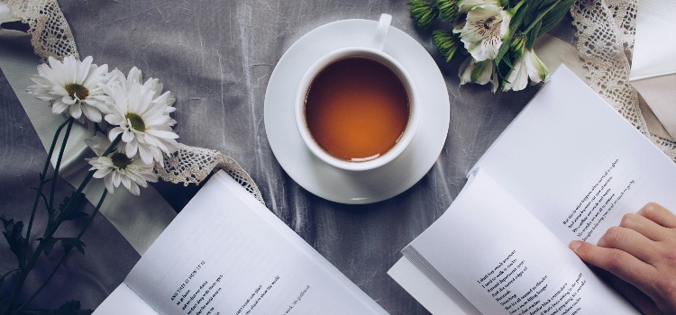 A cozy reading setup symbolising  the creation of a personal coping toolkit in addiction recovery.