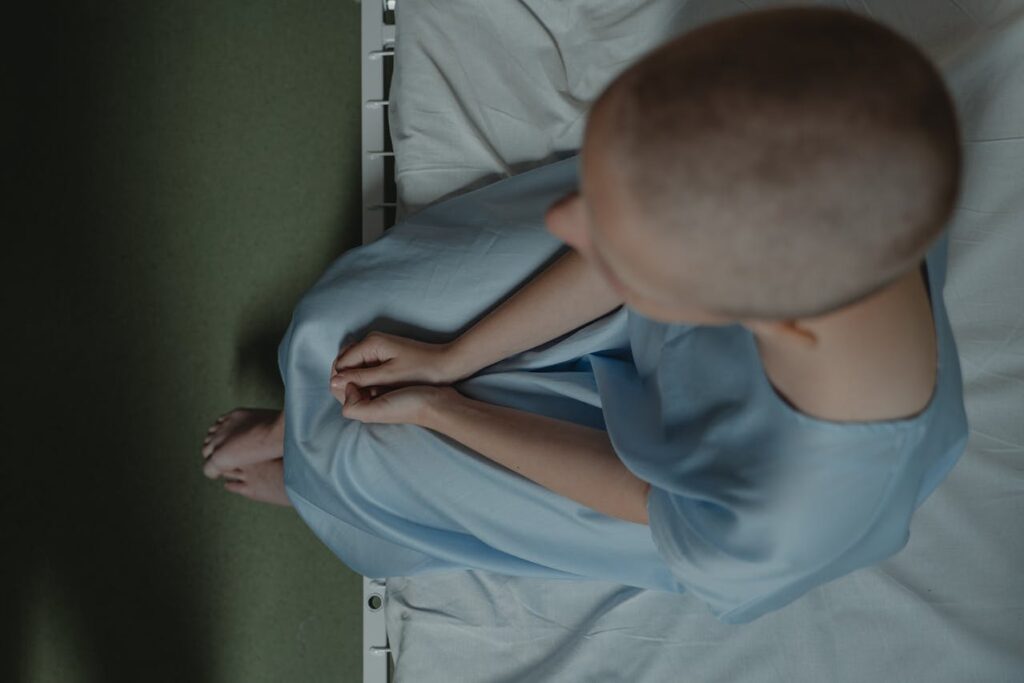 patient thinking about the benefits of telehealth