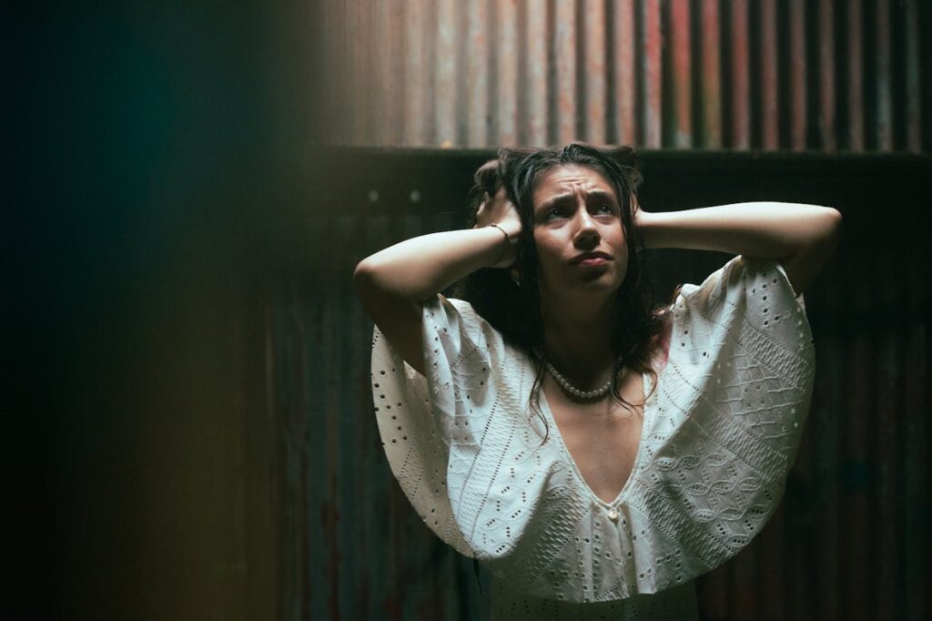 a woman with obsessive thoughts
