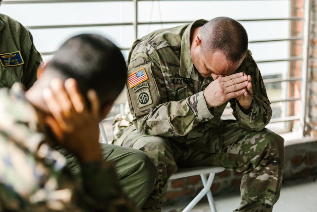 group of veterans with ptsd and substance abuse problems