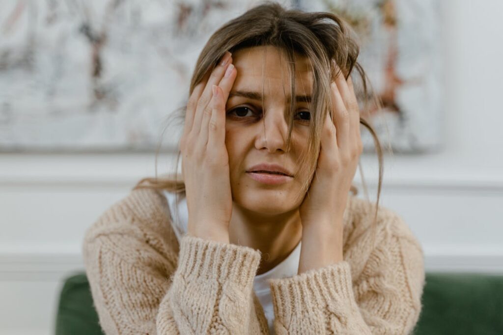 woman in distress