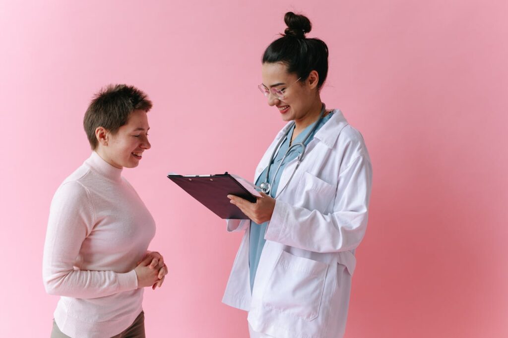 doctor and patient talking