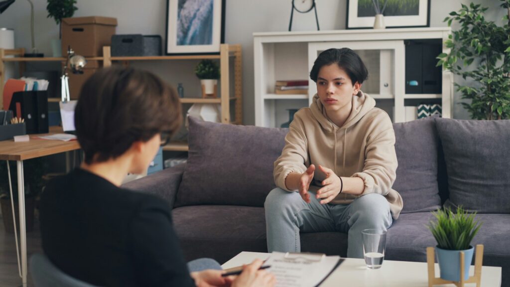 mom talking about how to help adult child with addiction