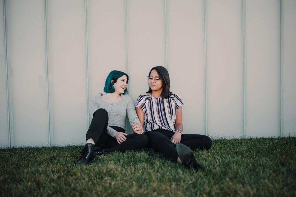 mom and daughter talking
