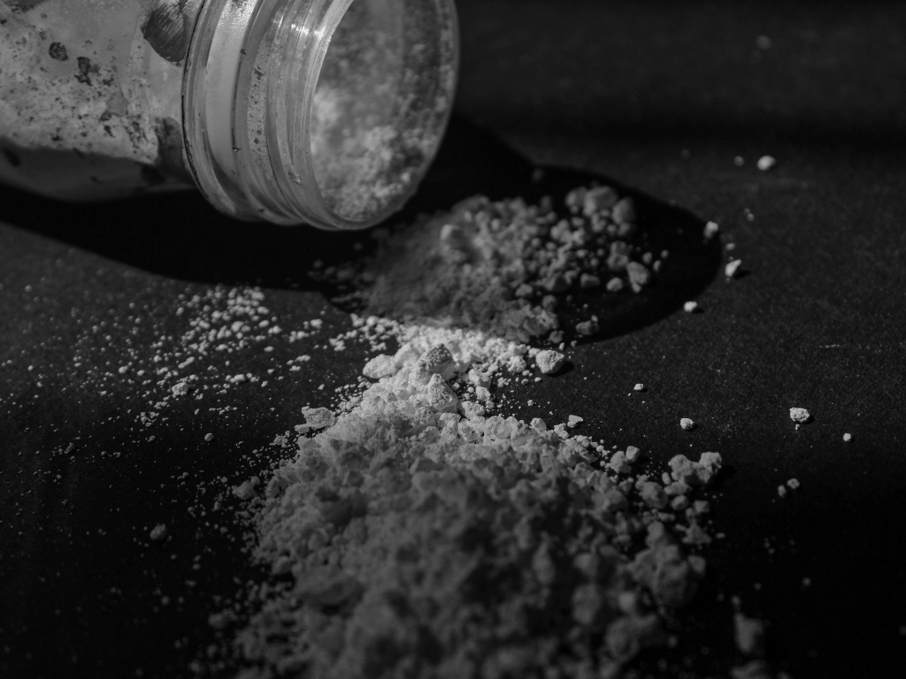 Methamphetamine on a table