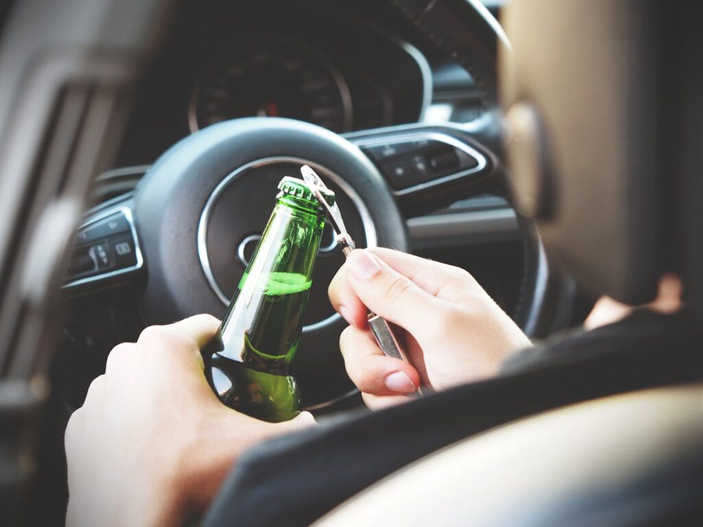 opening a beer while driving and thinking about the effects of antipsychotics and alcohol